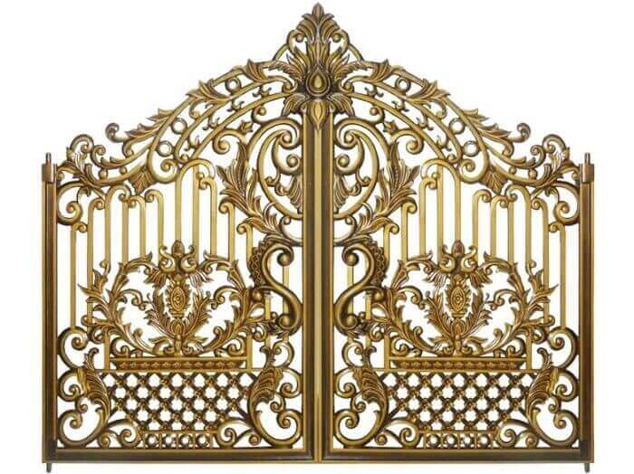 Mẫu cửa nhôm đúc họa tiết hoa văn