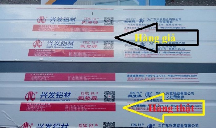 Cách phân biệt cửa nhôm Xingfa thật giả