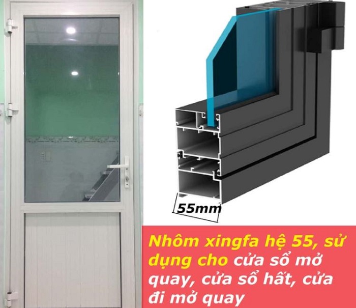 Cửa nhôm Xingfa hệ 55